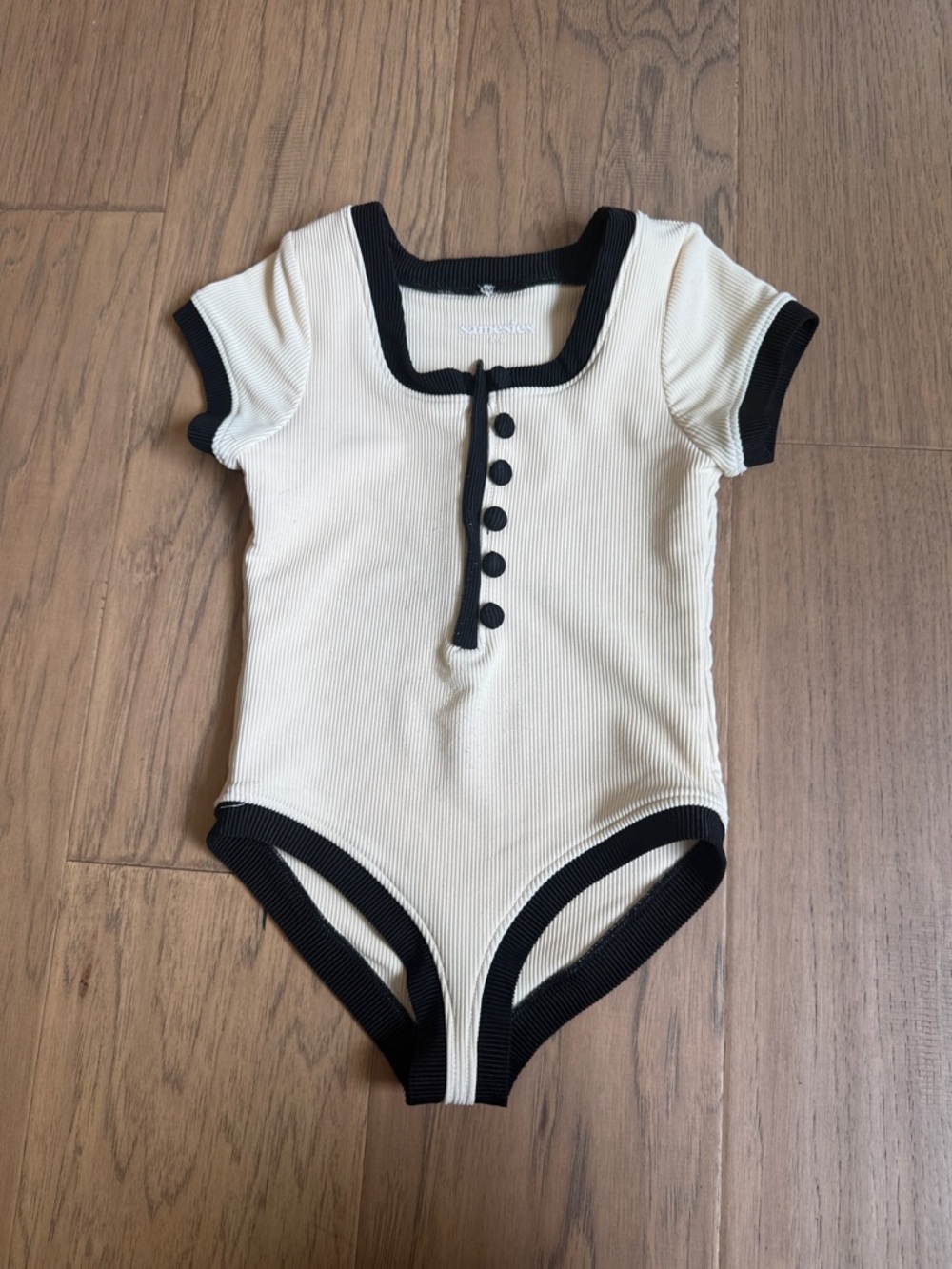 SAME Gracie One-Piece Swimsuit Cream & Black 5/6